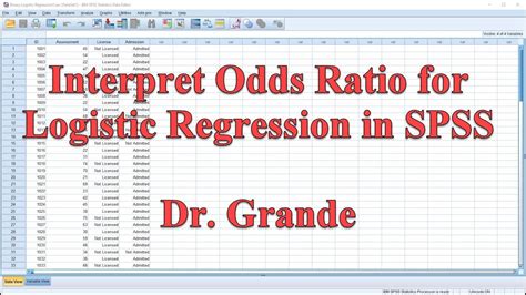 odds ratio spss|Binomial Logistic Regression using SPSS Statistics .